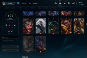Conta League of Legends - Colecionador Skins Prestígio LOL
