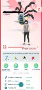 CONTA POKÉMON GO LVL 51 + Mewtwo IV 100% + Galar + Hoopa 91%