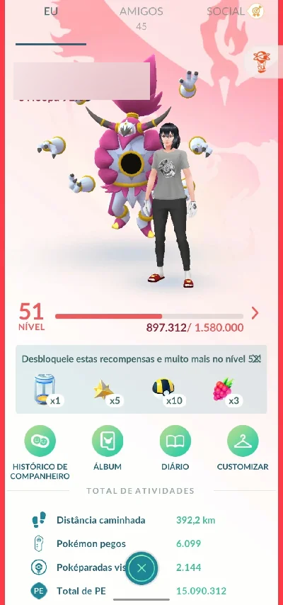 CONTA POKÉMON GO LVL 51 + MEWTWO IV 100% DITTO SHINY