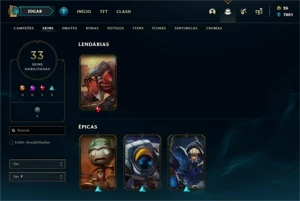 CONTA LEAGUE OF LEGENDS (IMPERDÍVEL) LOL