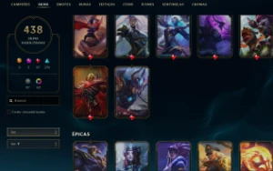 CONTA EX D4 -S14 UNRANKED - COM 438 SKINS - League of Legends LOL