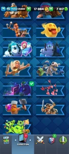 Clash Royale Arena 17, 23 cartas max. +7K gemas