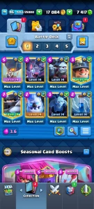 Clash Royale Arena 17, 23 cartas max. +7K gemas