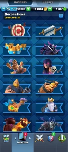 Clash Royale Arena 17, 23 cartas max. +7K gemas