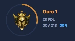 CONTA LOL GOLD 1 SMURF - League of Legends