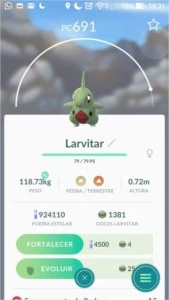 CONTA POKEMON GO NÍVEL 34 -1K CANDY DRATINI LARVITAR CHANSEY - Pokémon