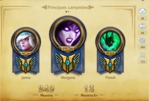 Conta Bronze II com 79 champs + 33 skins - League of Legends LOL