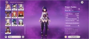 Conta genshin impact ar 57 muitos 5* + 140 tiros