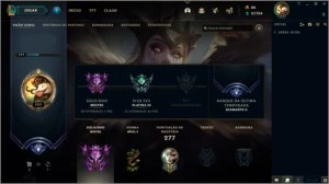 conta mestre MMR ALTO 47 skins 5 gema - League of Legends LOL