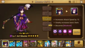 Reroll Summoners War lvl10 com Art Master Dark - Mookwol