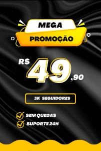 3 mil seguidores - Redes Sociais