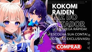 ✨Genshin Impact conta com Raiden+arma dela+kokomiAR10✨