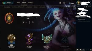 Conta no LOL, Platina com 204 skins + todos os champs - League of Legends