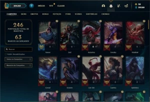 Conta bronze 2 com 95 Champs e 68 Skins + 30 Espolios - League of Legends LOL