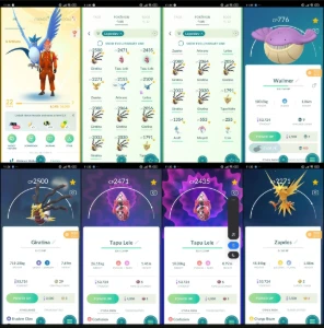 Pokémon GO Level 22 com 15 Lendários + 1 Shiny | C146