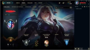 League of Legends 110 champ 89 skins Gold temporada passada LOL
