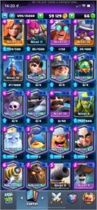 Conta Clash Royale Nível 11, 60 mil de ouro