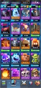 Conta Clash Royale Nível 11, 60 mil de ouro