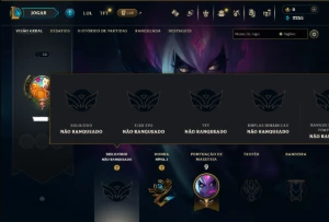 Unranked com 30 Champs e 2 Skins - League of Legends LOL