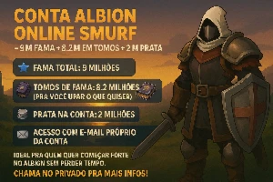 Conta Albion SMURF 9M de fama + 8M de fama em Tomo + 2M - NA - Albion Online