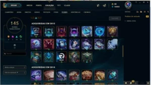 CONTA LEAGUE OF LEGENDS TODOS CHAMP 346 SKINS CONTA SEASON 1 LOL