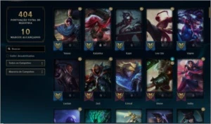 119 skin, gold nas ultimas 3 seasons, 2 prestigios - League of Legends LOL