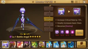 Reroll Summoners War lvl10 com Battle Angel Dark - Destiny