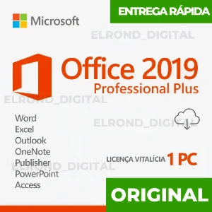 Office 2019 Professional Plus Vitalício - NF - Softwares and Licenses