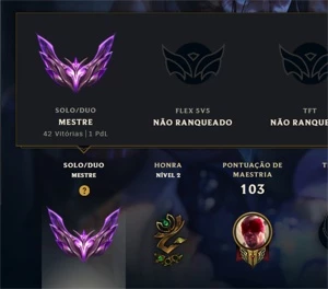 CONTA LOL MESTRE CAINDO COM GM/CHALL - League of Legends