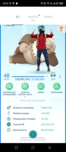 Conta pokemon go lvl 48 com xp pro 50 focada em 100%