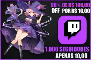 Twitch Seguidores 1.000 seguidores R$ 9,99 - Social Media