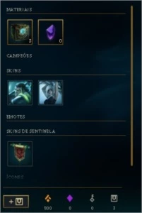Conta de league of legends- 32 campeões 5 skins unranked LOL