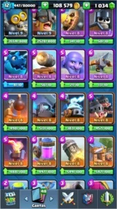 CR Level 12, Desafiante1+100k ouro troca de nice & 1k gemas - Clash Royale