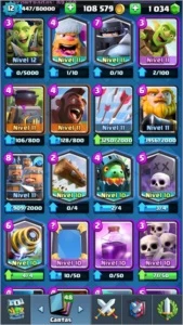 CR Level 12, Desafiante1+100k ouro troca de nice & 1k gemas - Clash Royale