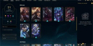 Conta diamante nas 2 filas MMR Bufado, unico dono desde 2016 - League of Legends LOL