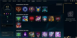 Conta diamante nas 2 filas MMR Bufado, unico dono desde 2016 - League of Legends LOL