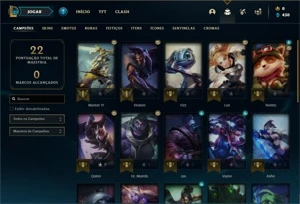 Conta bronze 3 com 30 Champs e 5 Skins + 1 Fragmento - League of Legends LOL
