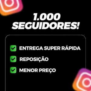 1.000 seguidores para instagram(entrega rápida) - Redes Sociais