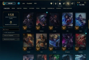 Unranked com 65 Champs e 46 Skins - League of Legends LOL