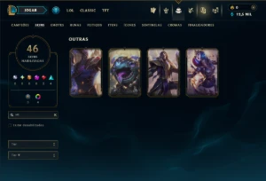 Unranked com 65 Champs e 46 Skins - League of Legends LOL