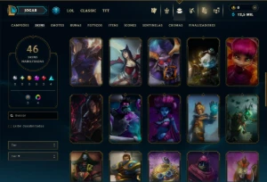 Unranked com 65 Champs e 46 Skins - League of Legends LOL