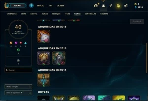 Conta bronze 1 com 4 Skins e 25 Champs - League of Legends LOL