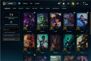 Conta bronze 1 com 4 Skins e 25 Champs - League of Legends LOL