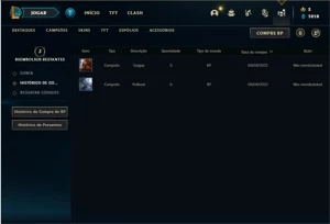 Conta bronze 1 com 4 Skins e 25 Champs - League of Legends LOL