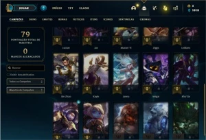 Conta bronze 1 com 4 Skins e 25 Champs - League of Legends LOL