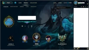 Conta league of legends platina 4 com umas 90 skins LOL