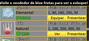 Conta Gemada Blox Fruits - Roblox