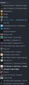 Conta STEAM com vários jogos