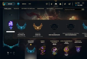 Platina 3 com TODOS os champs e 225 Skins ( ADC / MID ) - League of Legends LOL