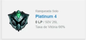 CONTA SMURF PLATINA IV ( 66% WINRATE ) 43K DE ESSENCIAS - League of Legends LOL